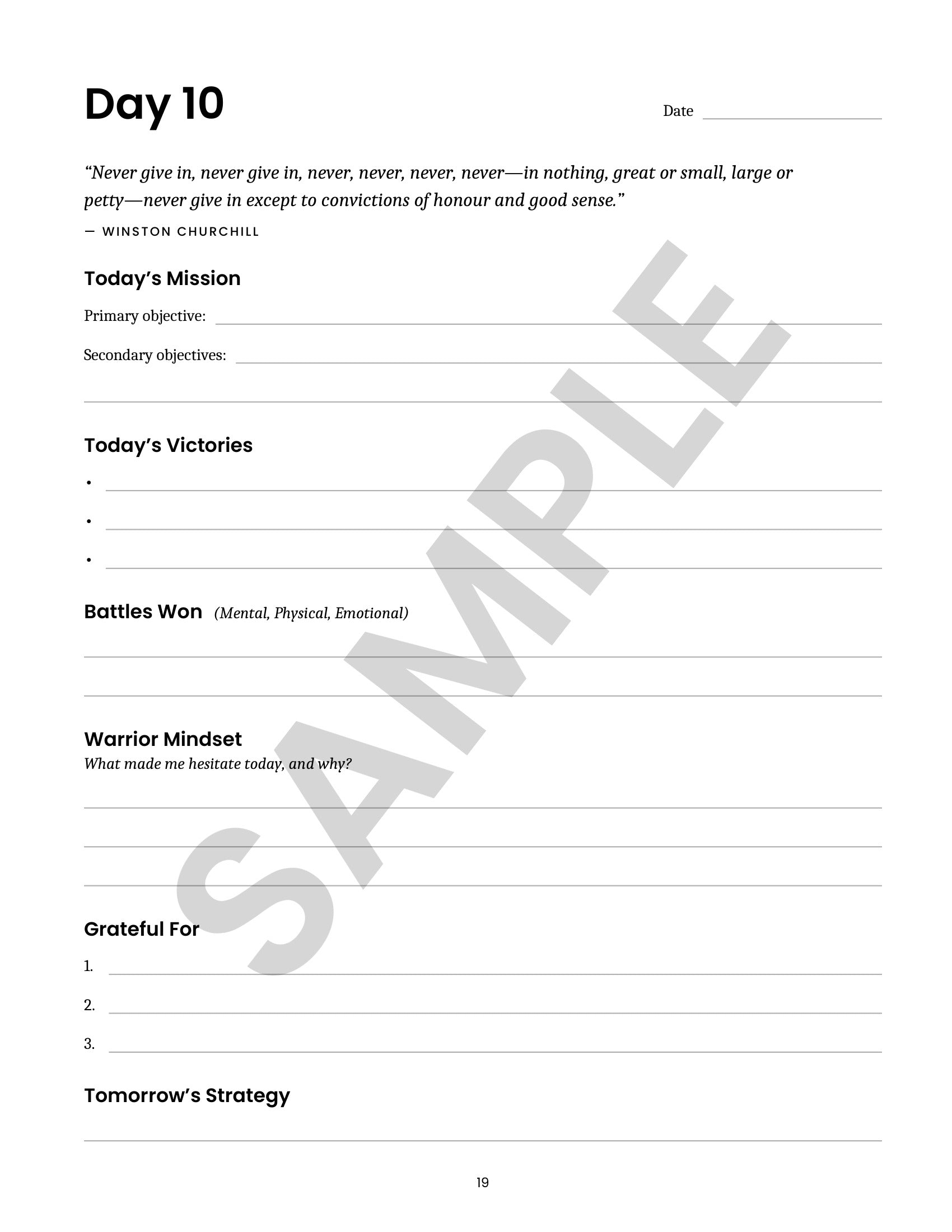Warrior Mindset Journal